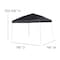 Flash Furniture 10'x10' Black Pop Up Event Canopy Tent JJ-GZ1010-BK-GG - alternate 3